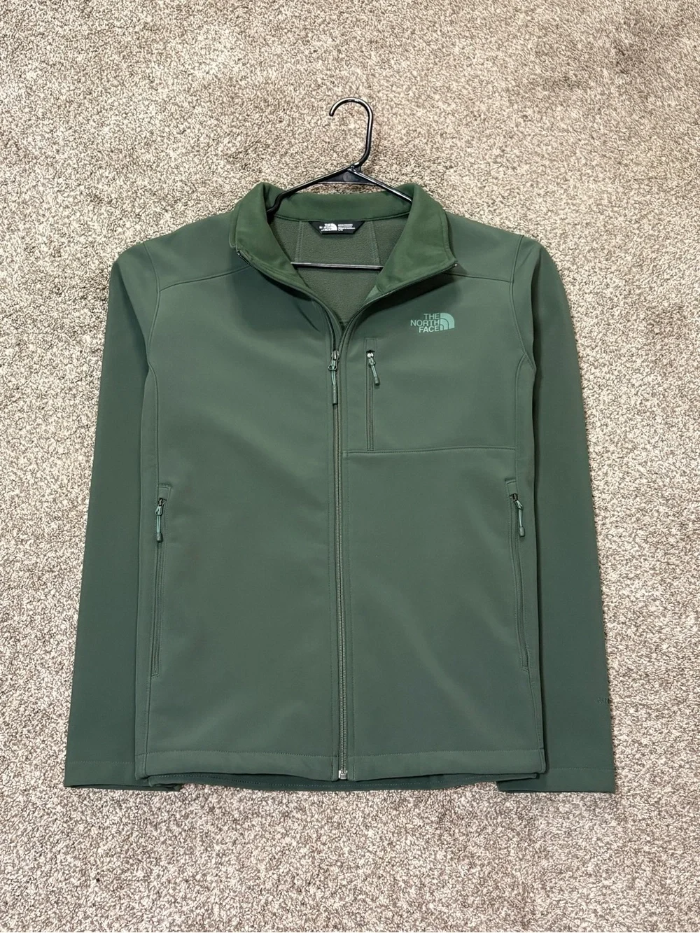 The North Face Men’s Apex Bionic Green Long Sleeve Collard Zip-Up Lined Jacket L
